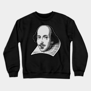 William Shakespeare Black and White Crewneck Sweatshirt